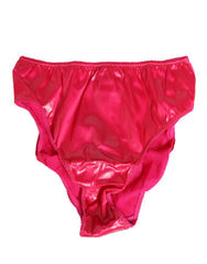 Women's Pink Silk Satin Slip Girdle Panty Underwear Elastane Clothing