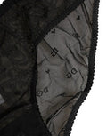 Women's Black Sheer Mesh Lace Logo Brief Panty Underwear Nylon Elastane Clothing