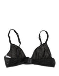 Women's Black Nylon Stretch Soft Cup Brassiere Underwear Elastane Clothing