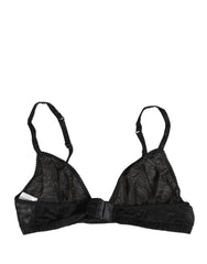 Women's Black Nylon Stretch Soft Cup Brassiere Underwear Elastane Clothing