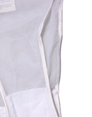 Women's White Sheer Silk Stretch High Brief Underwear Elastane Clothing