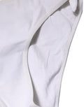 Women's White Side-Tie Bikini Bottom Swimsuit Swimwear Elastane Nylon Clothing