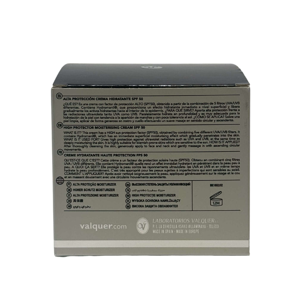 Crema Hidratante con Alta Protección Solar SPF 50+ – UVA/UVB + Hydromanil® - 50 ml