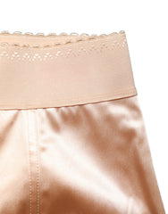 Women's Beige Silk Blend High Waist Girdle Panty Underwear Elastane Clothing