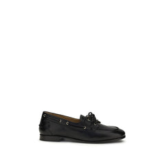 Men's Black Buffalo Leather Slip-On Loafers