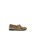 Men's Beige Buffalo Leather Slip-On Loafers