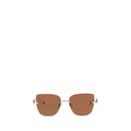 Women's Brown Metal Sunglasses