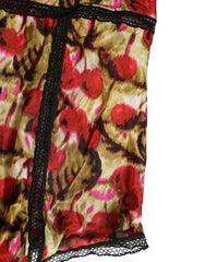 Women's Multicolor Cherryprint Lace Bodysuit Underwear Clothing
