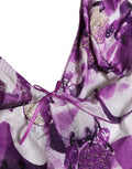 Women's Multicolor Patterned Halter Neck Underwear Lace Clothing