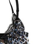 Women's Multicolor Leopard Babydoll Chemise Underwear Silk Clothing