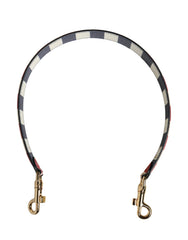 Women's Multicolor Leather Striped Bag Accessory Shoulder Strap Calf