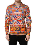 Multicolor Sicilian Carretto Twill Cotton Men Shirt Black