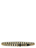 Pinko Crystal-Studded Belt — Black