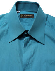 Men's Blue Sartoria Long Sleeve Cotton Dress Shirt