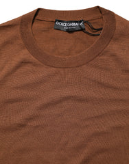 Men's Cashmere Crew Neck Sweater Brown