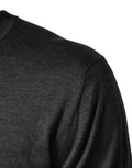 Men's Silk Crew Neck Sweater Gray