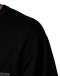 Men's Black Camouflage Pocket Oversized T-Shirt Cotton Polyester