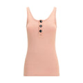 Chloé Ribbed Organic Cotton Tank Top — Pink