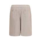 Beige Cotton Shorts