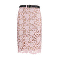 Women's Multicolor Polyester Midi Skirt