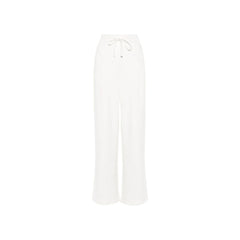 Women's White Cotton Joggers (workout Pants)