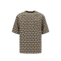 Men's Brown Silk T-Shirt
