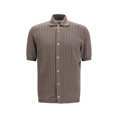 Men's Brown Cotton Shortsleeve Shirt