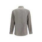 Bicolor Linen Dress Shirt