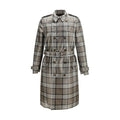 Men's Brown Polyester Trench Coat Clothing