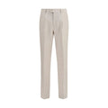 Men's Beige Cotton Dress Pants