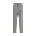 Men's Gray Linen Casual Pants