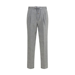 Men's Gray Linen Casual Pants