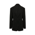 Women's Black Fleece Wool Coat Clothing