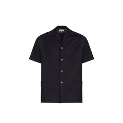 Men's Black Wool Shortsleeve Shirt