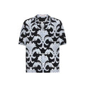 Men's Black Silk Pattern Shirt