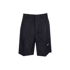 Men's Black Nylon Bermuda Shorts