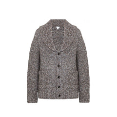 Men's Gray Alpaca Leather Cardigan Clothing