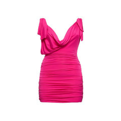 Women's Multicolor Elastane Casual Dress