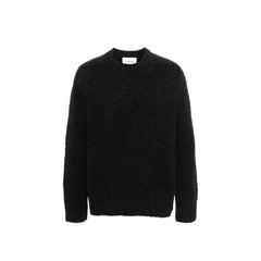 Men's Black Alpaca Leather Sweater Clothing