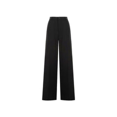 Men's Black Wool Flared Pants