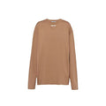 Women's Brown Cotton Long Sleeve T-Shirt