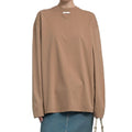Brown Cotton Long Sleeve T-Shirt
