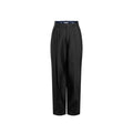 Women's Black Silk Flared Pants