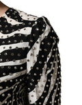 Women's Black White Zebra Rhinestones Mini Dress And Acetate Elastane Viscose