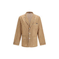 Men's Beige Linen Robe Clothing