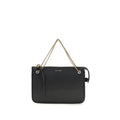 Women's Calf Leather Clutch Black Bos