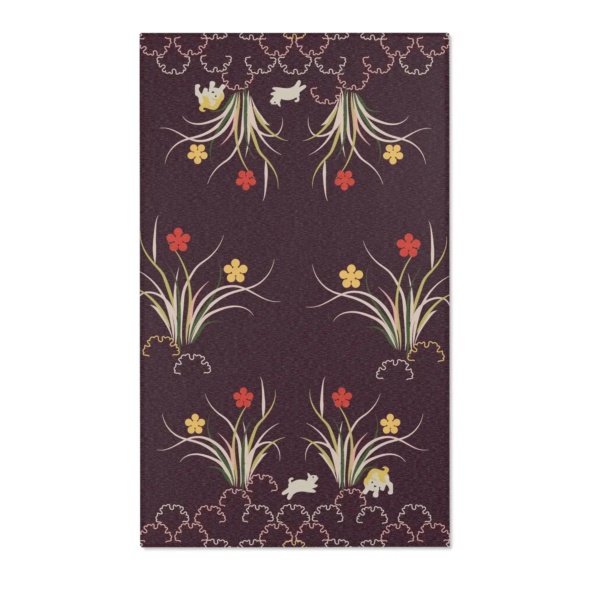 Garden Frolic Puppies Accent Rug