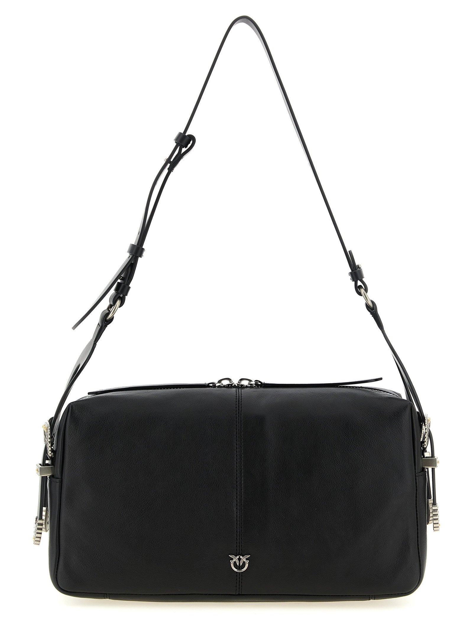 Pinko Keeper Shoulder Bag — Black