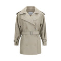 Women's Beige Cotton Trench Coat Clothing
