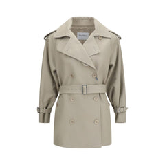 Women's Beige Cotton Trench Coat Clothing